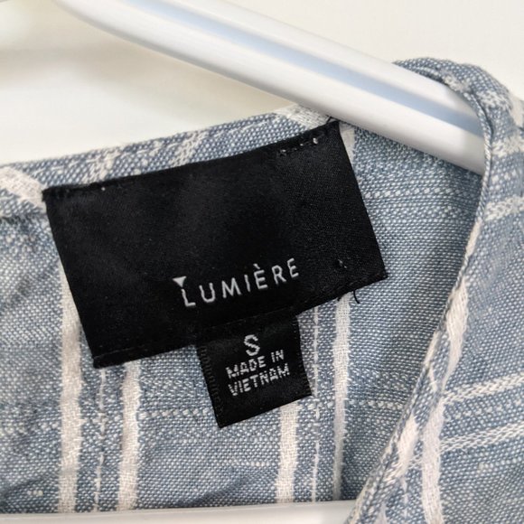 Linen Window-Pane Print Boxy Shirt - Picture 4 of 10